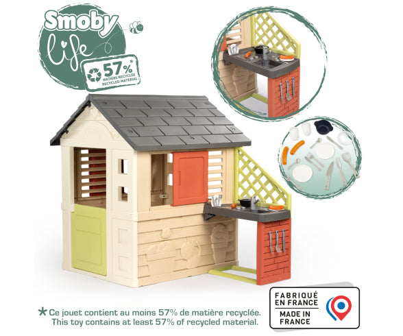 Smoby Life Nature Playhouse + Kitchen